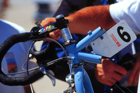 A broken frame is the result after a crash during the 2000 race south of Mountain Home.